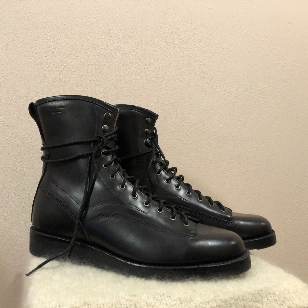 Men's rag & bone black leather boots size 10